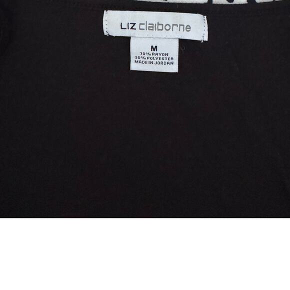 Liz Claiborne Womens Medium Poly Rayon Tiered Sleeveless Tank Top Ruffle - Picture 3 of 5